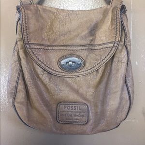 Vintage leather Fossil bag